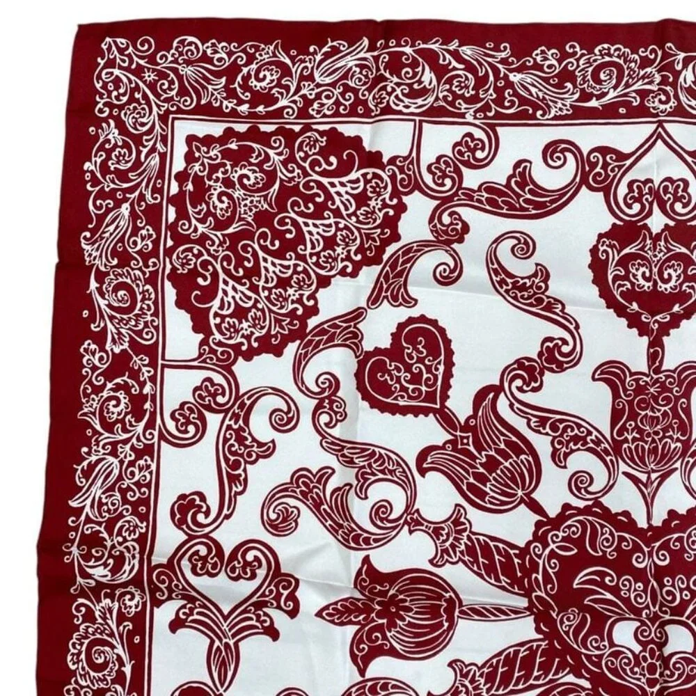Christian Dior Scarf Accessory Silk Logo Bandana Pattern All Over Pattern White